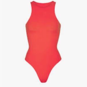 SKIMS Vibrant Red Sleeveless Bodysuit